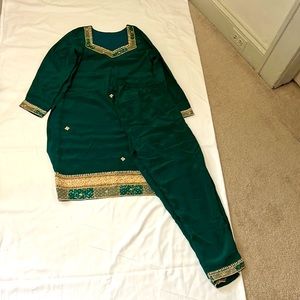 Deep green kurta